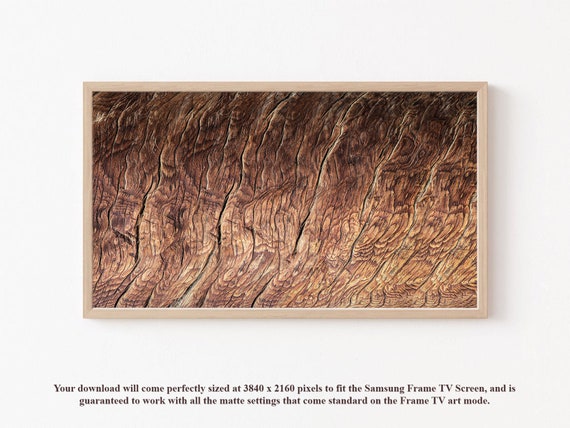 Samsung Frame Tv Art Natural Wood Close Up Abstract Art Etsy