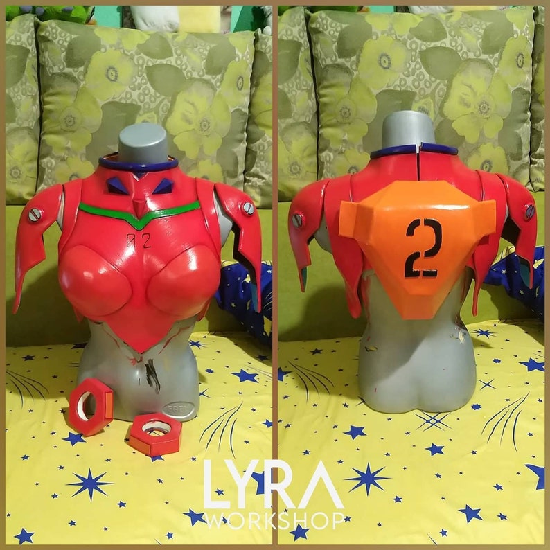 Asuka Langley Plugsuit Armor Cosplay Commission PRE ORDER Neon Etsy UK