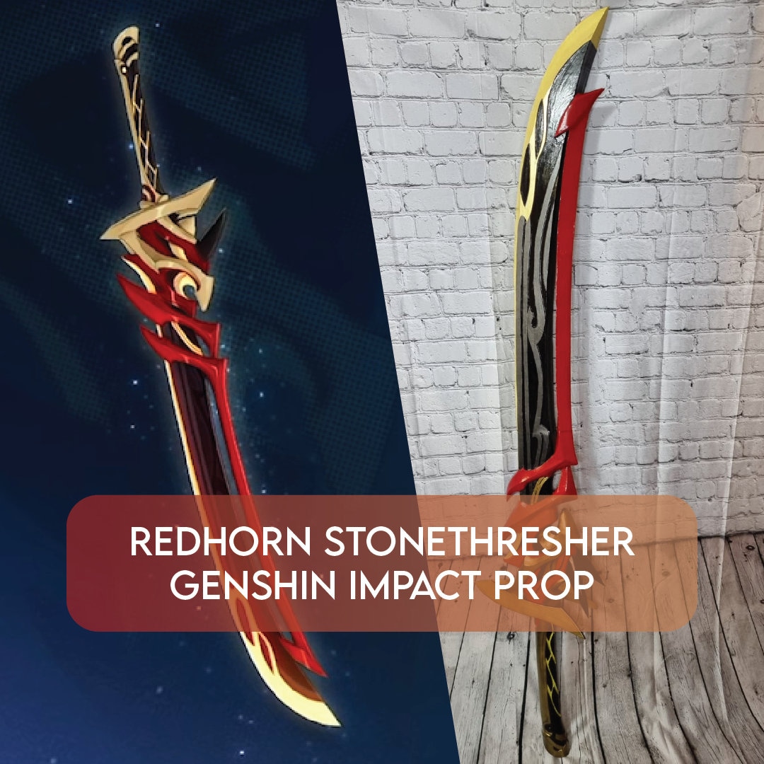 Buy Redhorn Stonethresher Genshin Impact Weapon Cosplay 3D Print Online in  India - Etsy