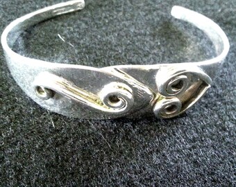 22 gram Sterling silver bracelet formed entirely from forks. Marked 12/25/2012