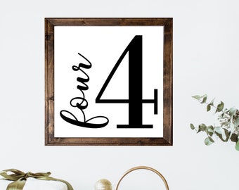 Family Number Party Of Framed Canvas Sign | Birthday Gift | Anniversary Gift | Mother's Day Gift | Father's Day Gift