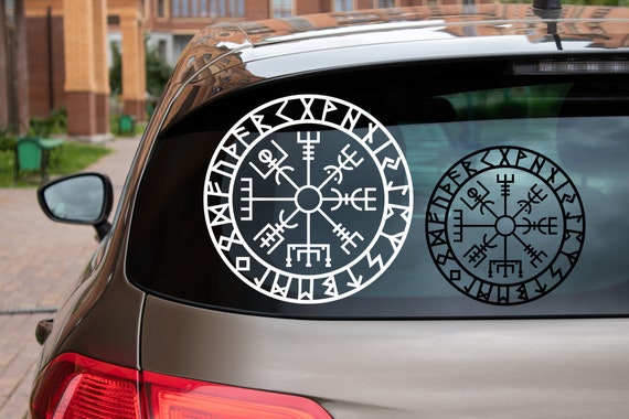 Viking Compass Sticker - Vinyl Decal Norse Mythology Viking Heathen Vegisir  Thor