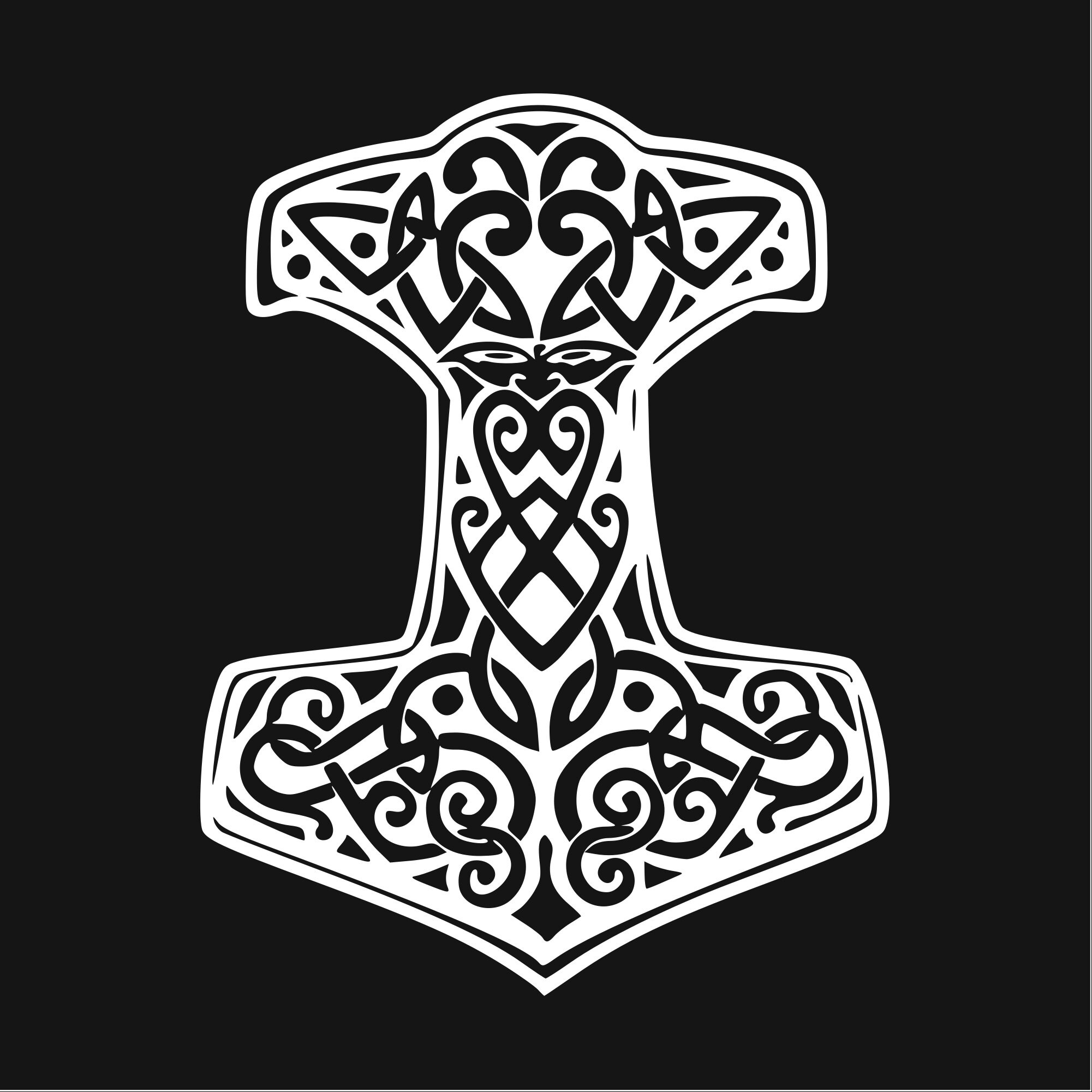 Mjolnir Permanent Vinyl Decal Thor's Hammer Decal Etsy