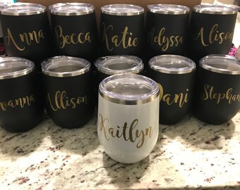 12oz Wine Glass perfect for girls weekend, bachelorette parties, pool parties and more!
