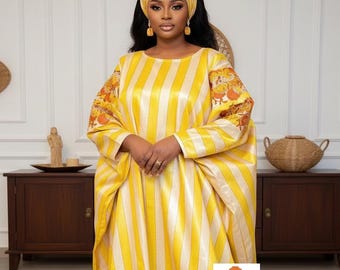 Traditional bazin boubou/African beaded boubou BAZIN dress/African clothing/African fashion/ African dress/Bazin boubou, Plus size dress