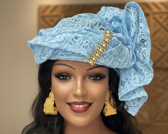 headtie,Gele hat ,Aso-Oke Fabric,gele,Headwrap,Ready-to-Wear Gele Autogele Ready Made Gele Auto Gele African Nigerian Wedding