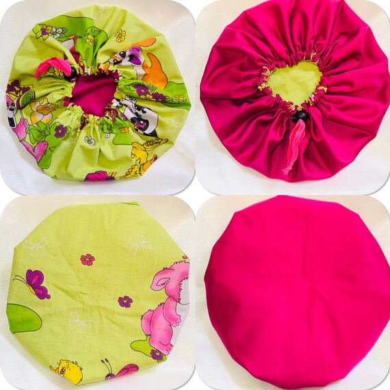 Kids Hair Bonnet Satin Hair Bonnet Girls Bonnet Reversible Etsy