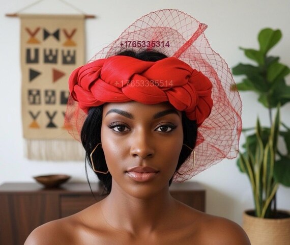 Headtie,gele Hat ,aso-oke Fabric,gele,headwrap,ready-to-wear  display picture 3