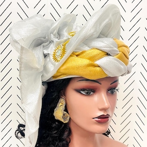headtie,Gele hat ,Aso-Oke Fabric,gele,Headwrap,Ready-to-Wear Gele Autogele Ready Made Gele Auto Gele African Nigerian Wedding