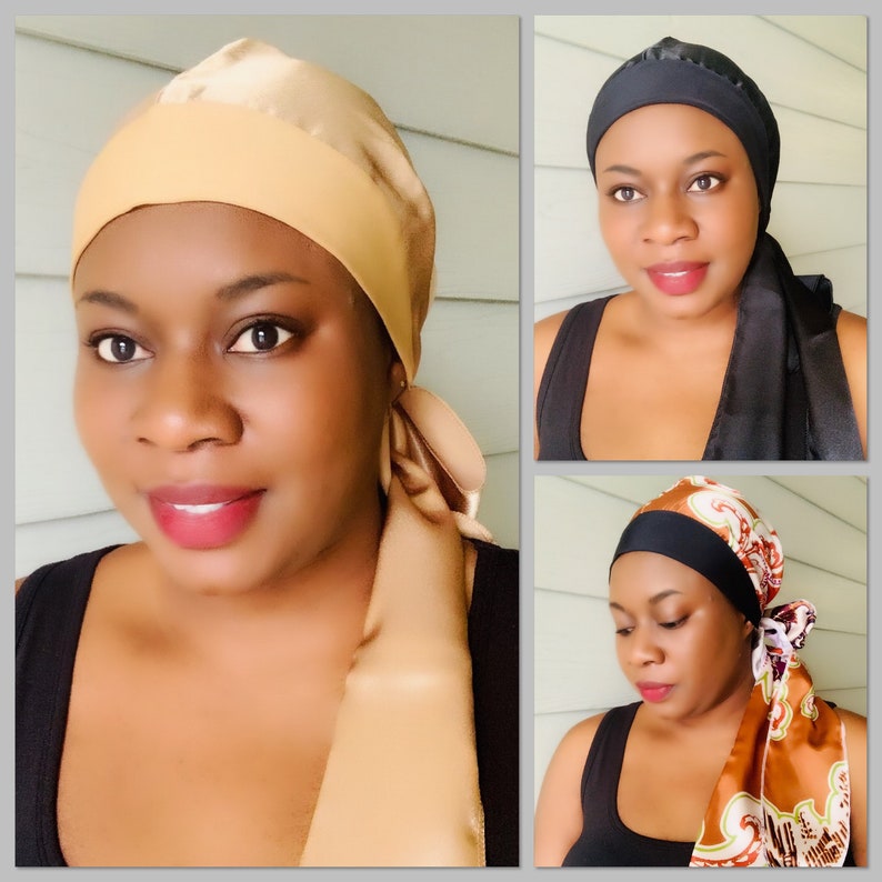 Satin Edge Scarf Satin Headband hair Protection Long Satin Etsy