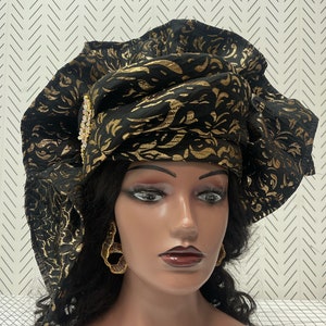 headtie,Gele hat ,Aso-Oke Fabric,gele,Headwrap,Ready-to-Wear Gele Autogele Ready Made Gele Auto Gele African Nigerian Wedding