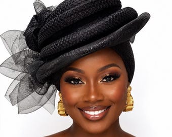 Handmade Senegalese Gele Headwrap, Authentic Aso-Oke Fabric, Pre-tied Elegance