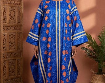 African Bazin Boubou Dress with Wrapper & Headtie | Handmade Traditional Kaftan | Elegant African Party Outfit
