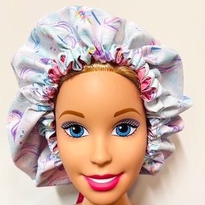 Unicorns Hair Bonnet Satin Hair Bonnet Girls bonnet , Reversible bonnet,Kids reversible bonnets,Baby bonnet
