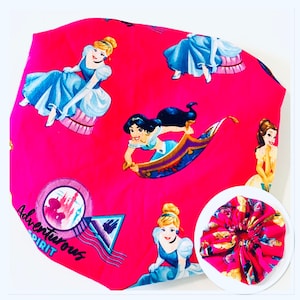 Princesses Hair Bonnet Satin Hair Bonnet Girls bonnet , Reversible bonnet,Kids reversible bonnets,Baby bonnet