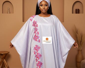 Traditional bazin boubou/African beaded boubou BAZIN dress/African clothing/African fashion/ African dress/Bazin boubou, Plus size dress