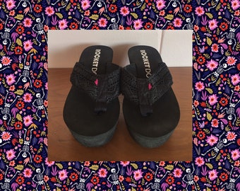 rocket dog rainbow platform sandals