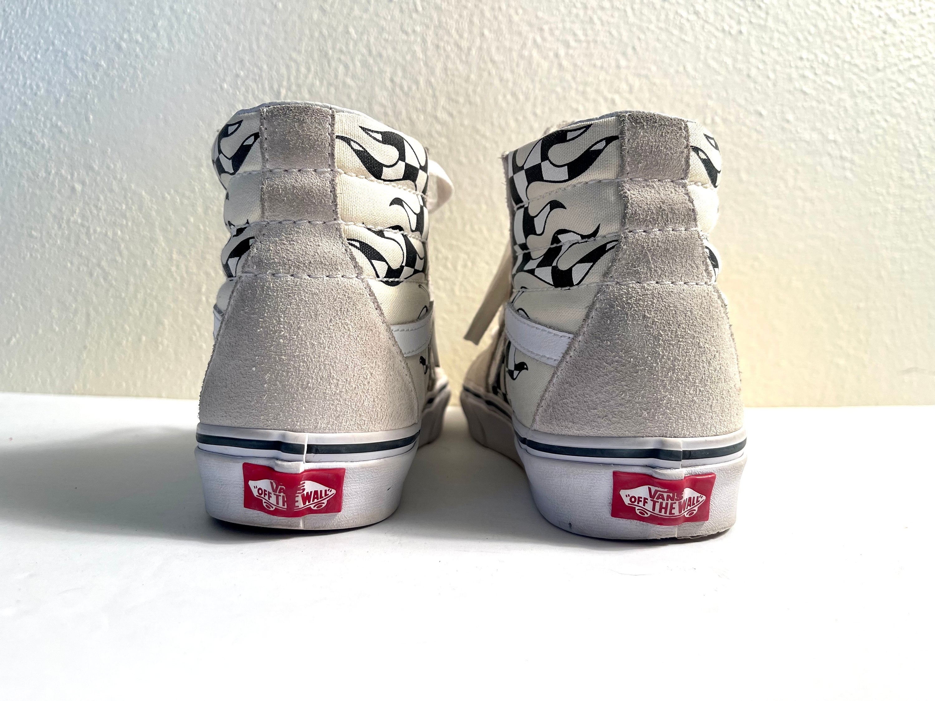 Vans Sk8 hi Checkered Flame High Top Sneaker Size 5 Mens 6.5