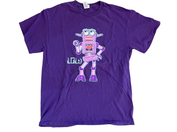 Robot Love T-Shirt Size Large - image 1