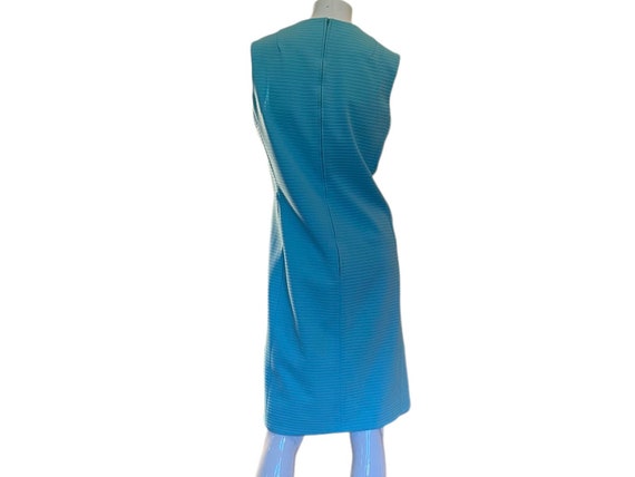 Vintage 60s Aqua Sleeveless Dress - image 4