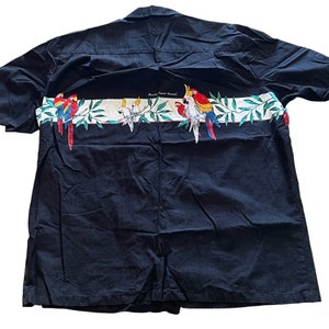 Vintage 80s Men’s Short Sleeve Cotton Magnum P.I. Style Hawaiian Print Shirt by Paradise Found Size XXL
