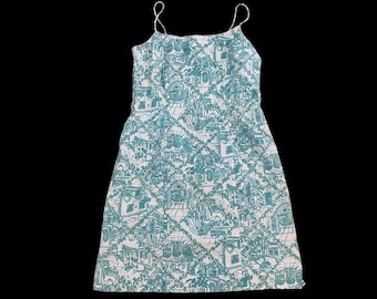 Vintage 90s Lilly Pulitzer Print Shift Dress, Size 6 Petite