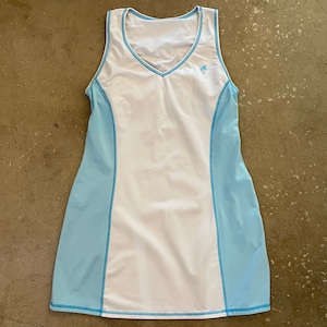 Vintage 1990s Lilly Pulitzer White + Blue Tennis Dress