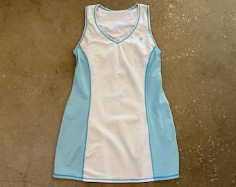 Vintage 1990s Lilly Pulitzer White + Blue Tennis Dress