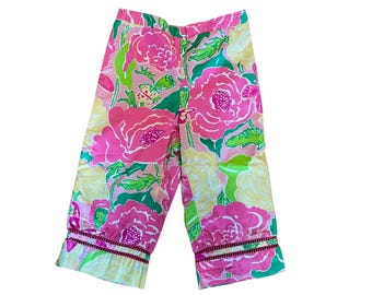 Vintage Lilly Pulitzer Flower Print GIRLS Pant Size 6X