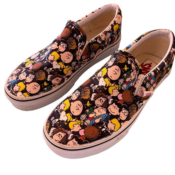 Vans x Peanuts Gang Authentic Slip On Shoe Size 6 Womens