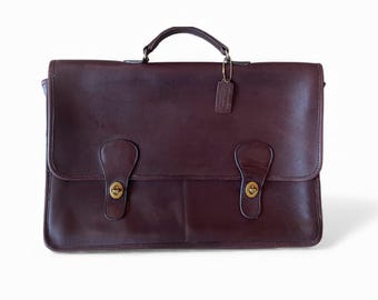 バッグ Old Coach Beekman Briefcase Shoulder Bag Vintage Coach Beekman Computer Briefcase #5299 - Etsy