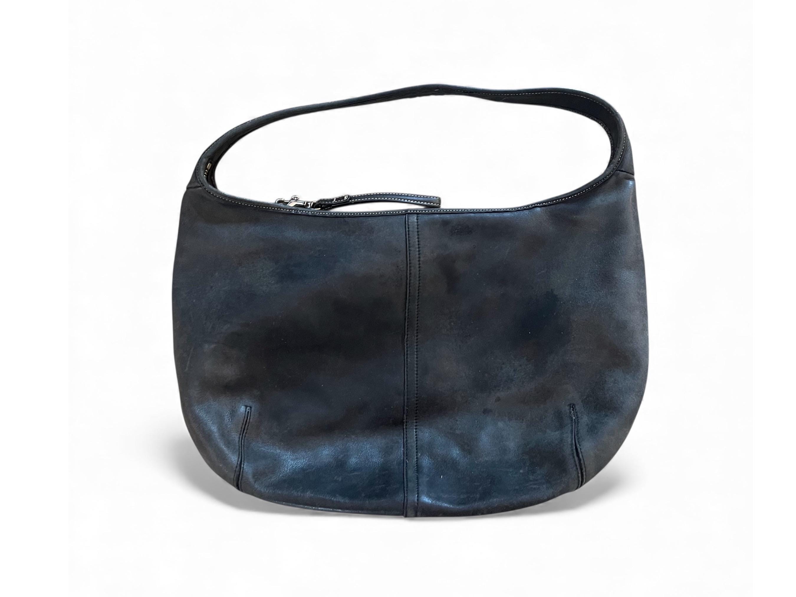 バッグ COACH Vintage Leather Black Shoulder Bag Vintage COACH Black Leather Shoulder Bag