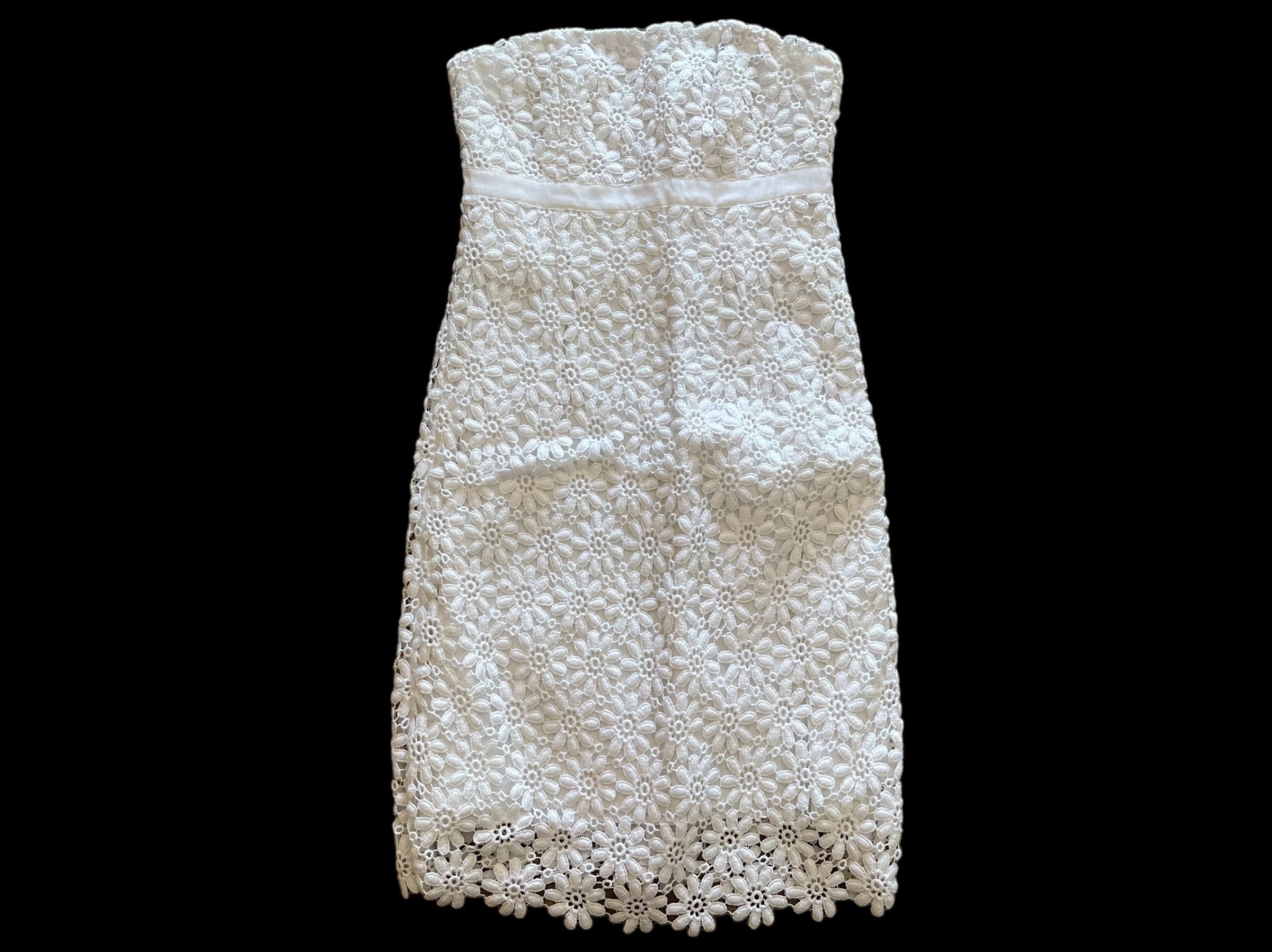 Lilly Pulitzer Bowen White Vintage Floral Lace Strapless Dress Size 0 - Etsy Lilly Pulitzer Bowen White Vintage Floral Lace Strapless Dress Size 0 - Etsy