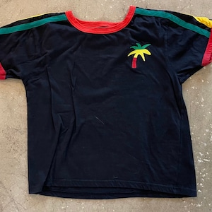 Vintage Mod Ska Rasta Tri Colored Short Sleeve Ringer T Shirt