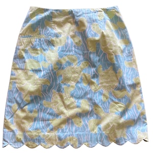 Vintage Turtle Print Skirt by Lilly Pulitzer Size 2 Petite