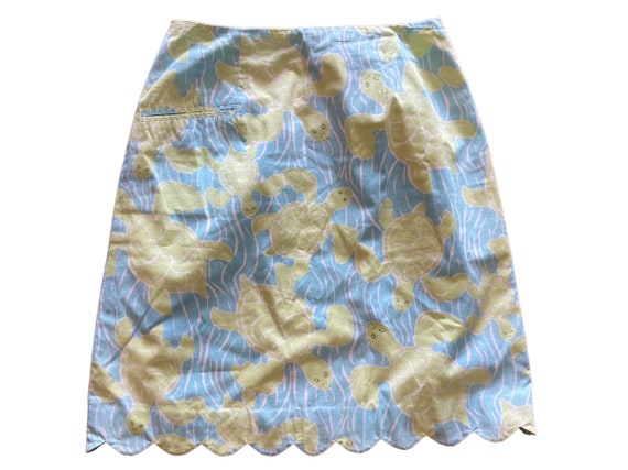 Vintage Turtle Print Skirt by Lilly Pulitzer Size 2 Petite Etsy