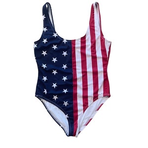 Vintage 00s Stars and Stripes Tank One Piece Size Small