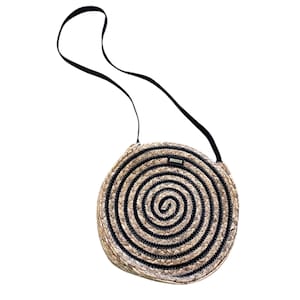 Vintage Y2K Round Raffia Crossbody Purse by Sun + Sand Accessories