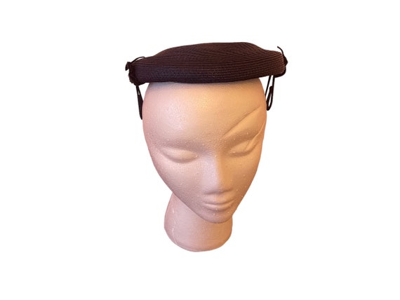 Vintage 50s Gorgeous Navy Cocktail Hat - image 8