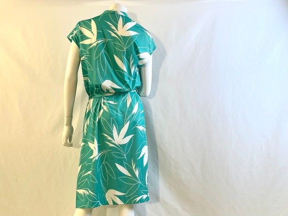 Vintage 1970s Marty Gutmacher Turquoise Green Flo… - image 4