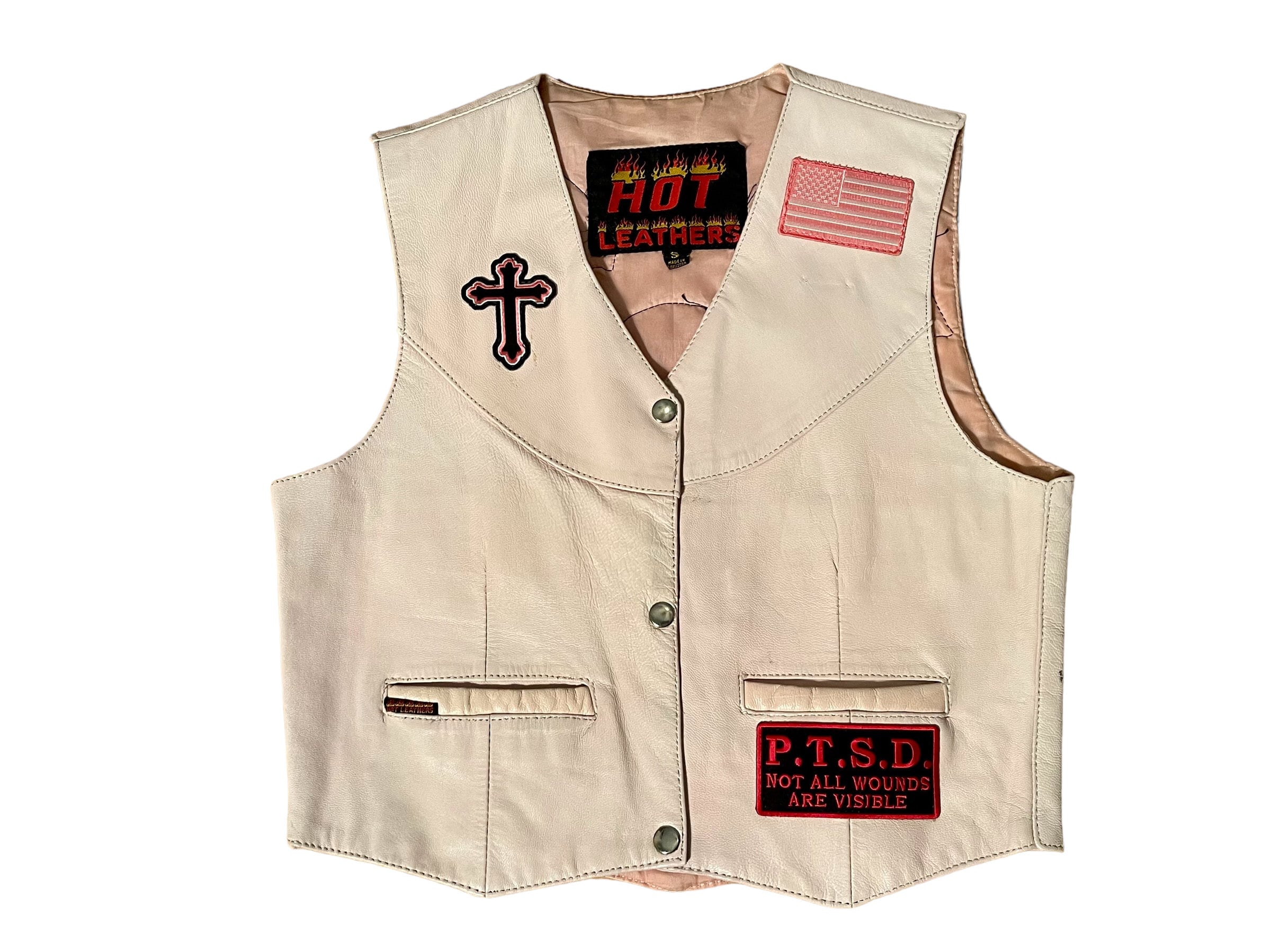 ameri vintage：RIDERS FAKE LEATHER VEST Ameri（アメリ）の「RIDERS SYNTHETIC LEATHER VEST JACKET