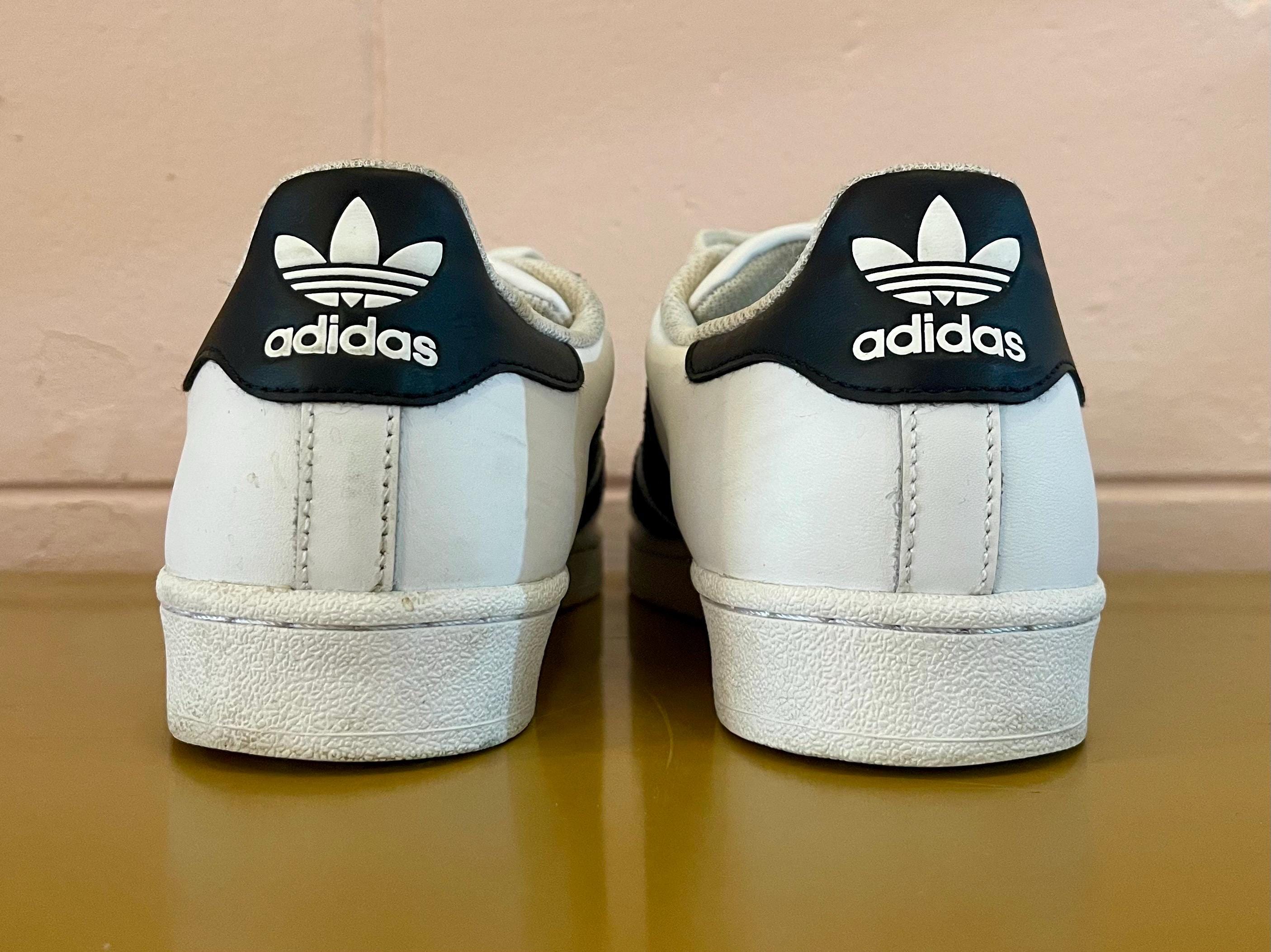 Adidas Superstar Low Top Shoes, Men's Size 10, Cloud White - Etsy