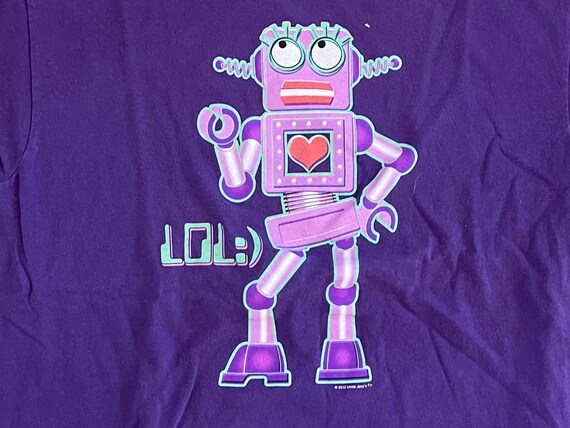 Robot Love T-Shirt Size Large - image 3