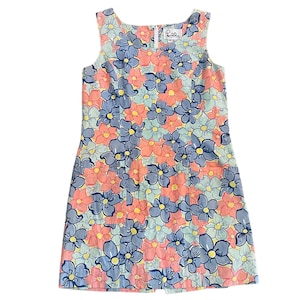 Vintage 90s  Lilly Pulitzer Flower Print Shift Dress Size 10