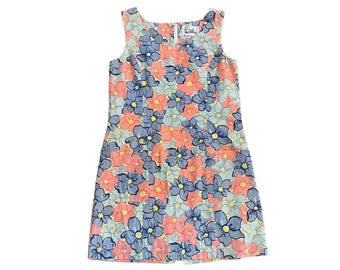 Vintage 90s  Lilly Pulitzer Flower Print Shift Dress Size 10