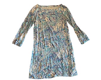 Lilly Pulitzer Cotton Lycra Long Sleeve Beach Dress Size Small