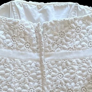 Lilly Pulitzer Bowen White Vintage Floral Lace Strapless Dress Size 0 image 5