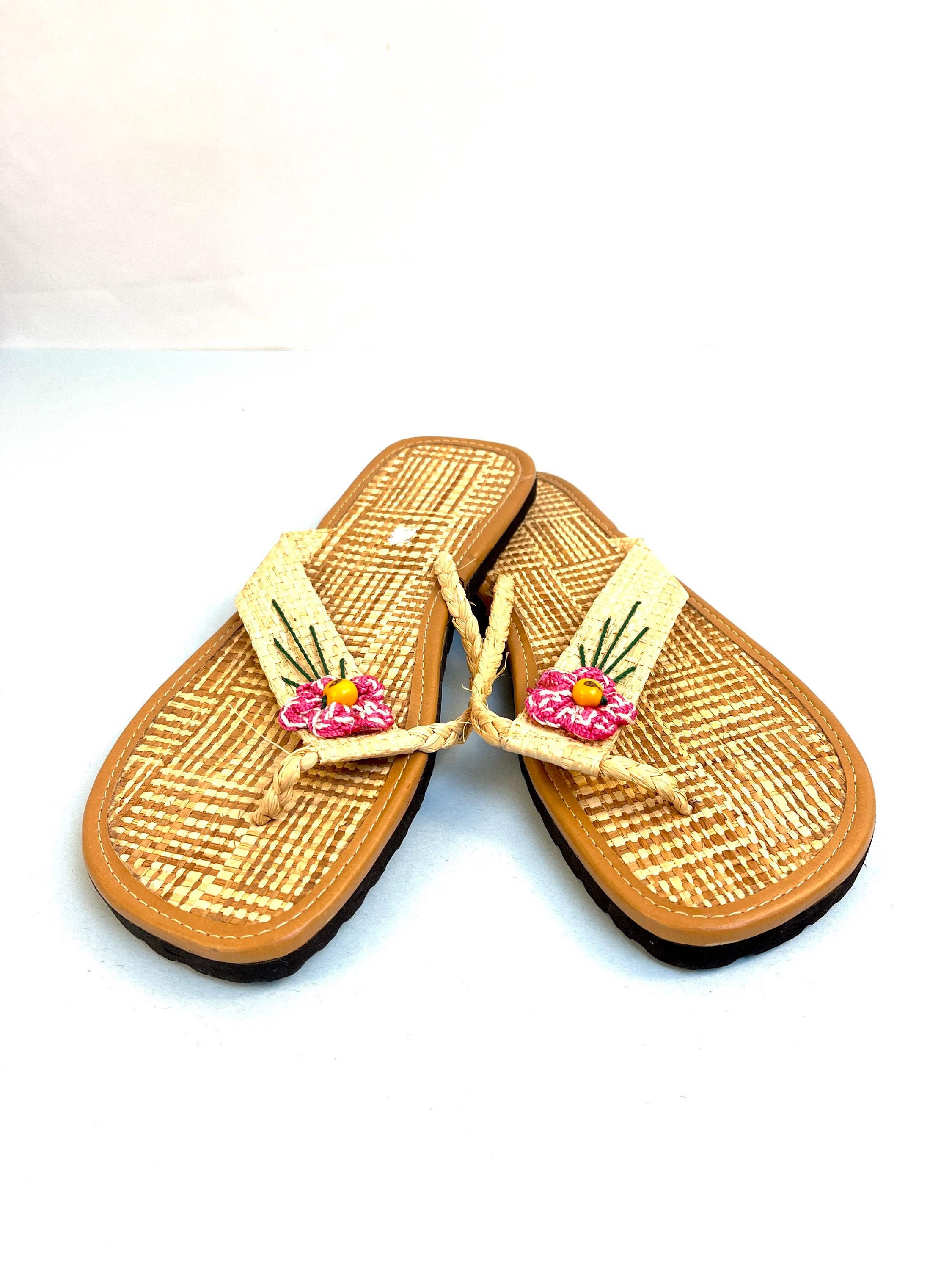 Woven raffia best sale sandals