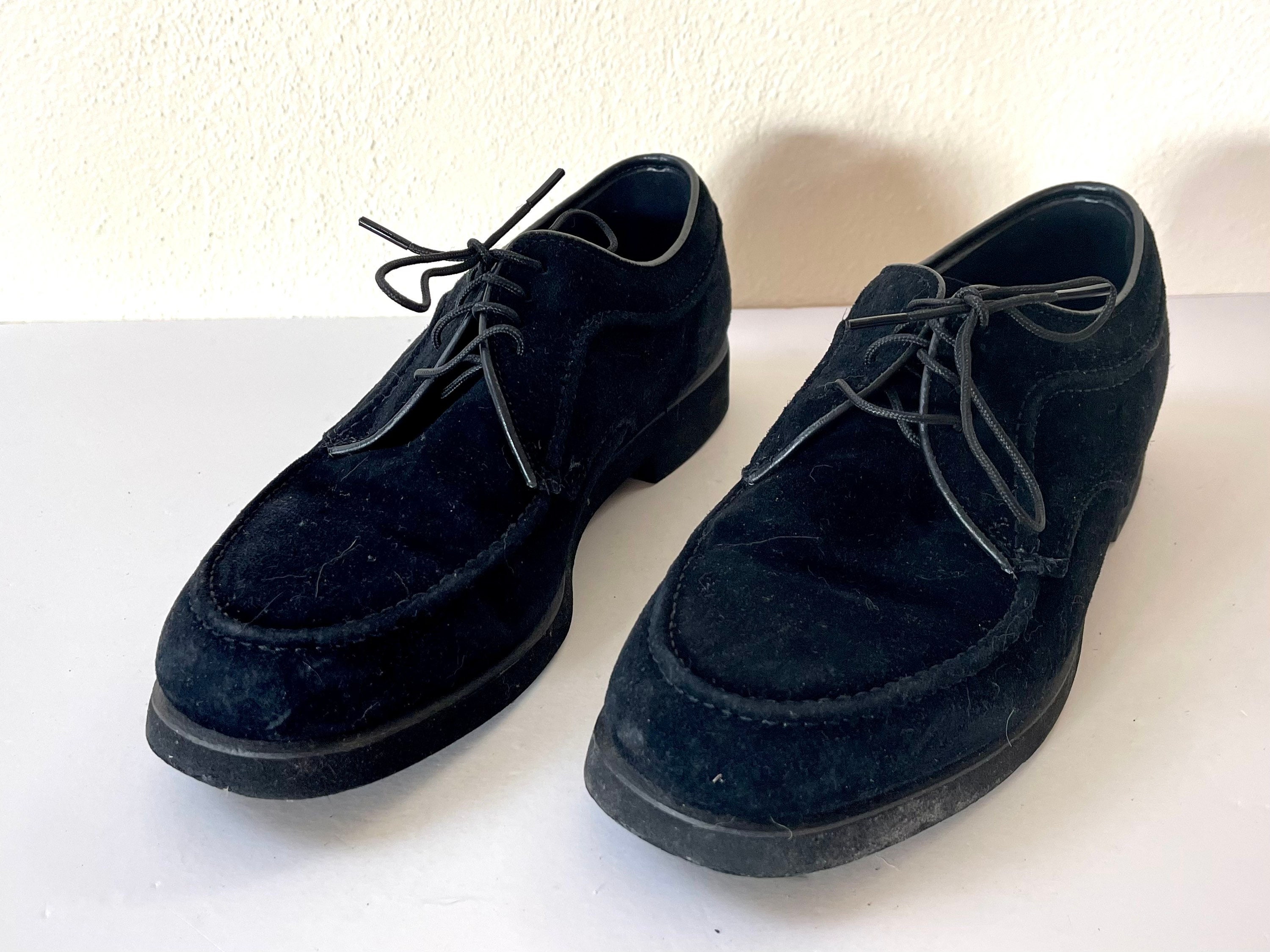 Hush Puppies Black Suede Oxford Size 9.5 Etsy