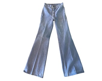 Vintage 1970’s Women's Wide Leg Bell Bottom Jean by Disco Jeans Size 25” Waist